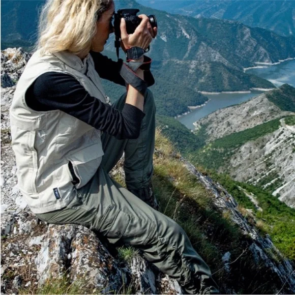 SCOTTeVest Margaux Cargaux Travel Pants Gray Size Small Versatile Pants - Picture 2 of 12